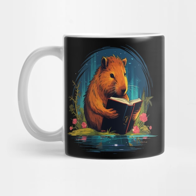 Capybara Reads Book by JH Mart